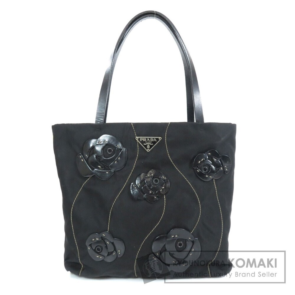 Prada Rose Pink Motif Handbag Leather